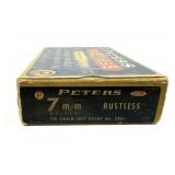 Vintage box of 7mm Mauser 175-grain SP Peters