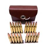 - Leather Cartridge Case with 4- Stripper clips