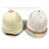 Lot: 2 Safari Style Helmets