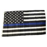 Thin Blue Line American flag, one-sided, 3x5
