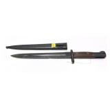 Bayonet with scabbard, matching numbers