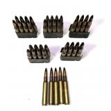 Lot: Military .30-06 AP M1 Cartridges- 45 rounds