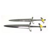 Lot: 2 WWII German SA Dagger Blades with cross