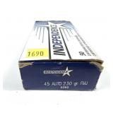 Box of .45 Auto 230-grain FMJ Independence