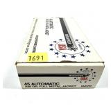 Box of .45 Automatic 230-grain FMJ Winchester