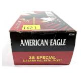 Box of .38 Special 130-grain FMJ American Eagle