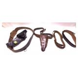 Lot, 4 assorted leather cartridge belts, 2 with