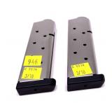 Lot: 2 Stainless .45 Cal magazines