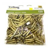 Bag of Top Brass- .223/5.56 Brass, 250 Pcs