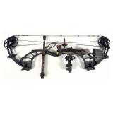 PSE Force compound bow with quiver, sight, and