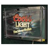 Coors Light The Silver Bullet light-up sign,