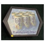 Colt 45 light-up sign, working, 12" x 18"