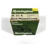 Box of 16 Ga. 2.75" No. 6 Remington