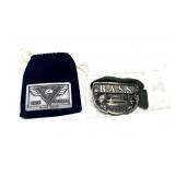 Lot: BASS 1990 brass belt buckle and North