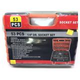 53-piece 1/4" drive socket set