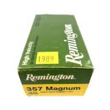 Box of .357 Mag. 158-grain Remington lead