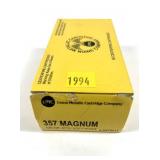 Box of .357 Mag. 125-grain JKTD soft point UMC