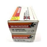 x2- Boxes of .38 Spl. 125-grain silvertip