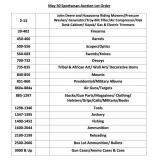 AUCTION LOT ORDER: