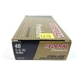 Box of .40 S & W 165-grain JHP Federal Premium