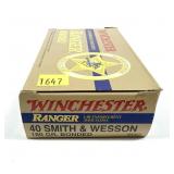 Box of .40 S & W 180-grain bonded Winchester