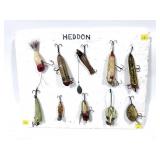 Lot, collection of 10 assorted vintage Heddon