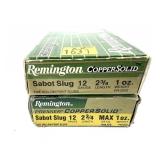 x2- Boxes of 12 Ga. 2.75" Remington copper solid