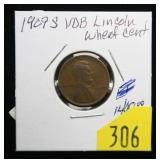 1909-S VDB Lincoln cent, Fine