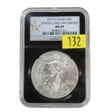 2014-W American Silver Eagle NGC slab certified