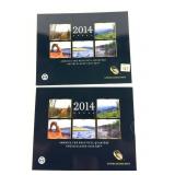 x2- 2014 America the Beautiful quarter sets-x2