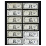 x12- $1 Silver certificates, series of 1957,