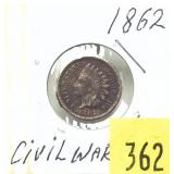 1862 Indian Head cent