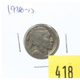 1938-D Buffalo nickel