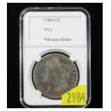 1883-CC Morgan dollar, Fine