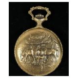 EST Swiss 17-jewel hunter case pocket watch, runs
