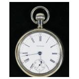 Waltham open face pocket watch, runs