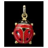 14K Yellow gold ladybug pendant, 1.2 grams