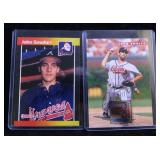 Lot, 2 John Smoltz signed baseball cards, see