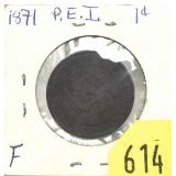 1871 Prince Edward Island penny
