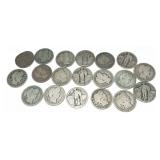 x19- Quarters, 90% silver, -x19 quarters, Sold by