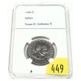 1980 Susan B. Anthony dollar, Unc.