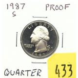 1987-S Proof quarter