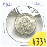 1926 Standing Liberty quarter, Unc.