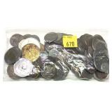 Lot of world and U.S. coins, 92 pcs.