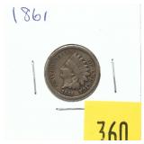 1861 Indian Head cent