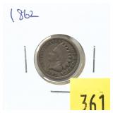 1862 Indian Head cent