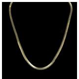 Sterling silver 18" gold wash serpentine chain,