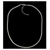 Sterling silver 15.5" mesh chain with 2.5"