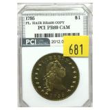 1795 brass copy dollar coin