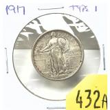 1917 Type I Standing Liberty quarter